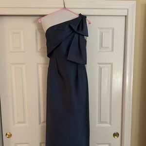 Sachin & Babi  Bonnie Satin One-Shoulder Gown